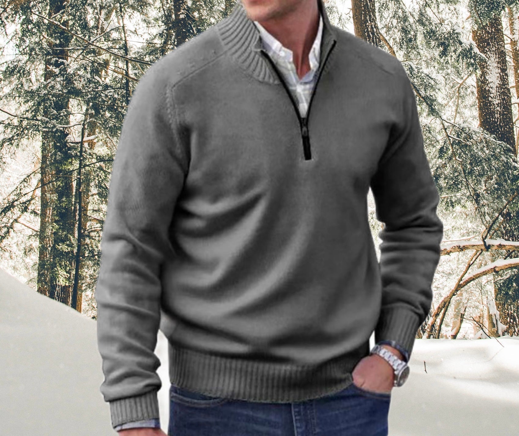 Prestige™ | Elegant sweatshirt med lynlås